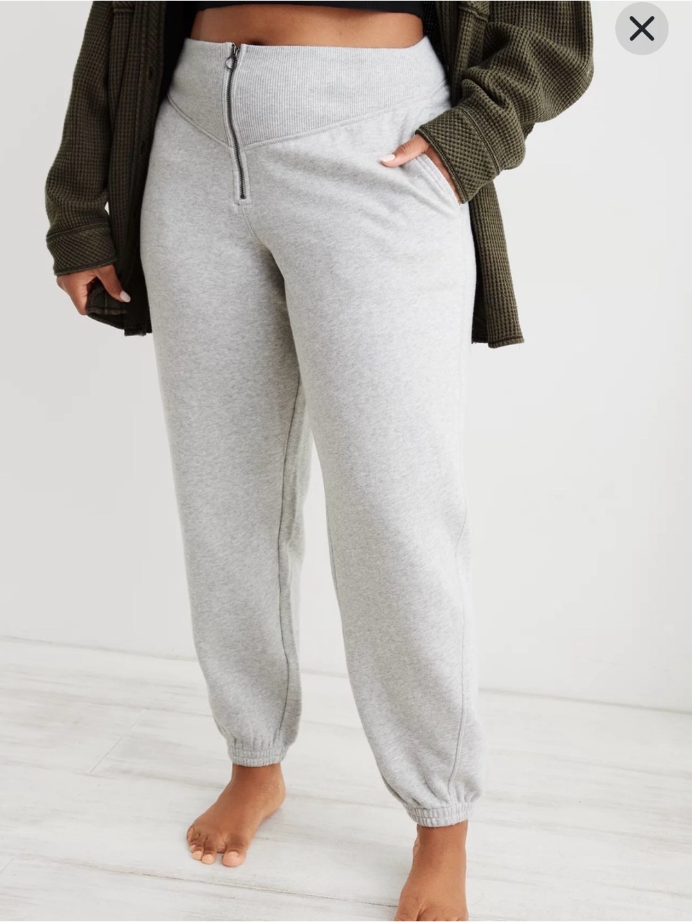 Aerie Light Gray Cozy Sweatpants